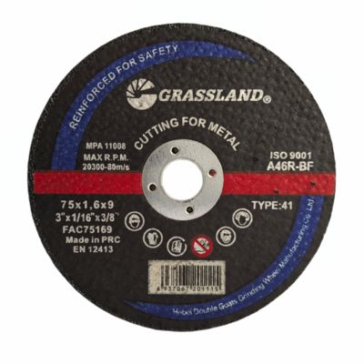 3 inch metalen slijpschijven voor rechte en spaandervrije sneden 75 mm x 1,6 mm x 9 mm continu wielblad hard aluminiumoxide schuurmiddel 80 m/s