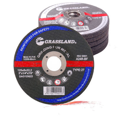 125x6.4x22mm En12413 Malend Wiel Oppoetsend Koolstofstaal Hars In entrepot