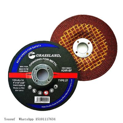 80m/S metaalstaal 4“ 100 X 6 X 16mm Schurend Malend Wiel voor Hoekmolen