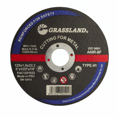 GRASSLAND Metalen Slijpschijven 125mm X 1mm X 22.2mm voor Precisie Trillingsvrij Snijden