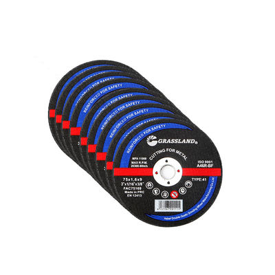 3 inch metalen slijpschijven voor rechte en spaandervrije sneden 75 mm x 1,6 mm x 9 mm continu wielblad hard aluminiumoxide schuurmiddel 80 m/s