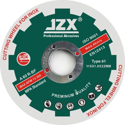T41 115X1.2X22mm 4,5“ 1mm Scherpe Schijf van Dikteinox