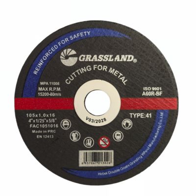 105 X 1 X 16 MM metalen slijpplaten met meervoudig glasvezelnet en harsgebonden materiaal