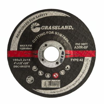GRASSLAND 4 inch Inox-schleefschijven met monokristallijn gesmolten aluminium 100 mm x 3,2 mm x 16 mm