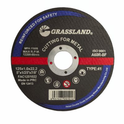 GRASSLAND Metalen Slijpschijven 125mm X 1mm X 22.2mm voor Precisie Trillingsvrij Snijden