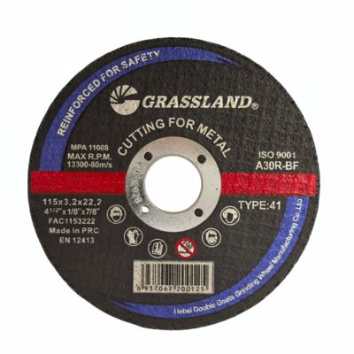 GRASSLAND Hars abrasieve metaal snijplaten voor roestvrij staal 115 X 3.2 X 22.2 hoekslijper